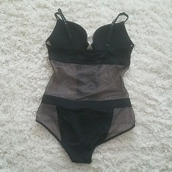 VICTORIA'S SECRET BALMAIN FISHNET BODYSUIT - Picture 2 of 2